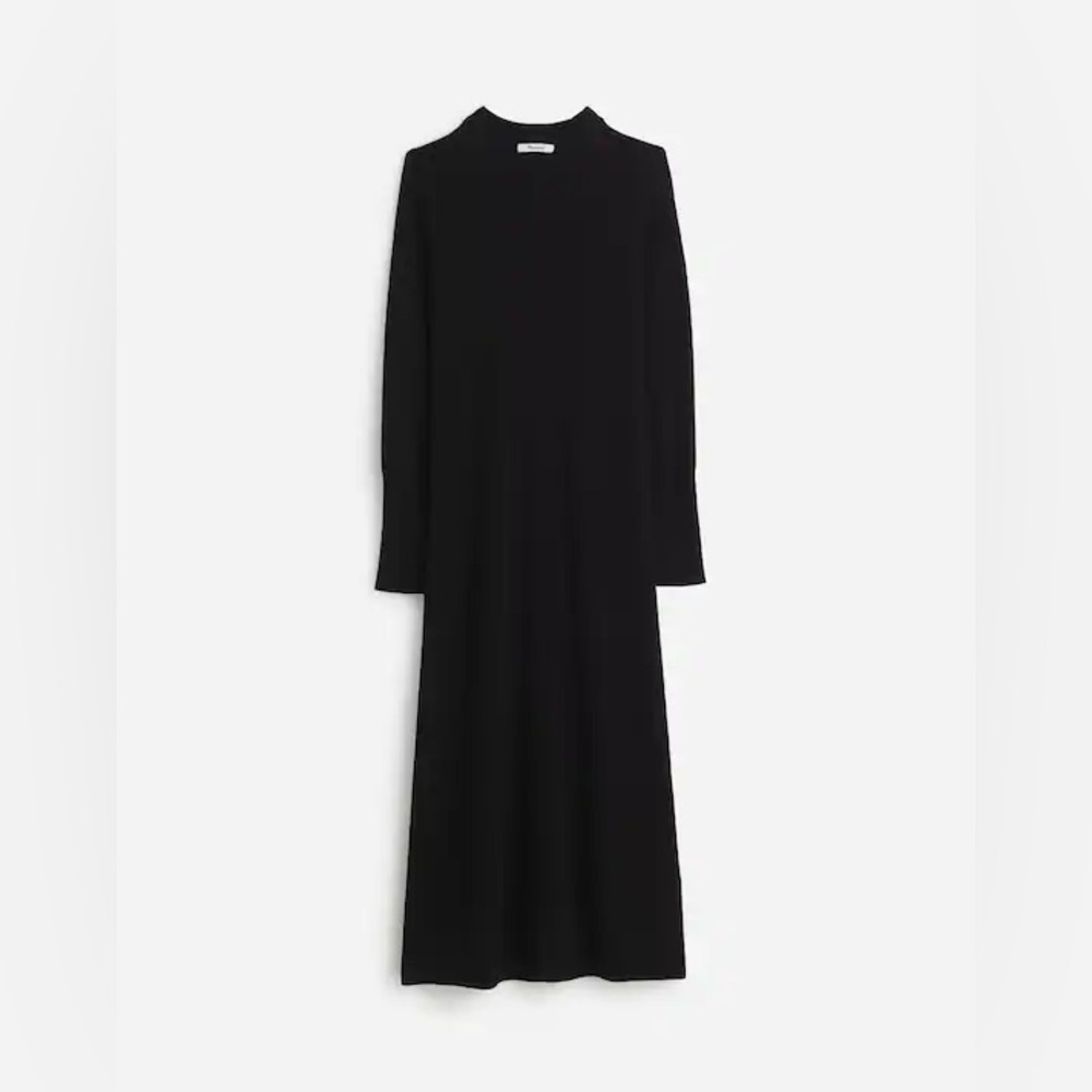 New Madewell Merino Wool Sweater Maxi Dress Black Size XS - Picture 6 of 15